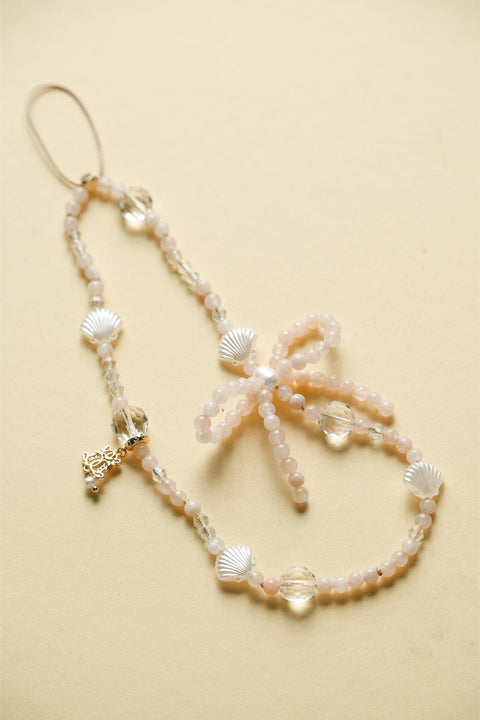GEMSTONE PHONE STRAP IN BLUSH