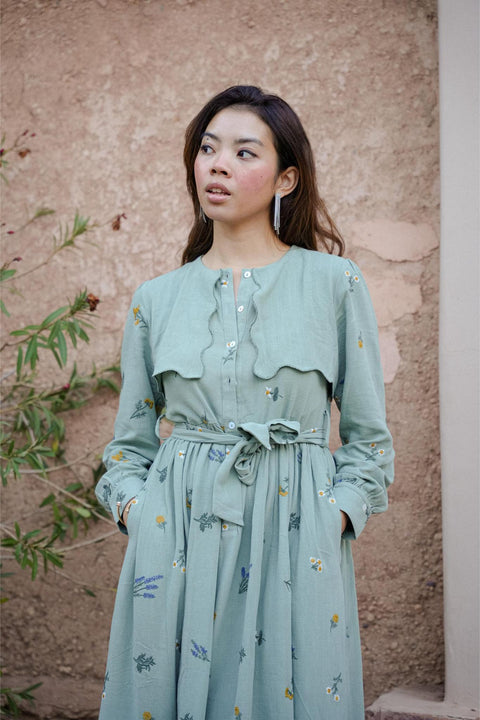 NAEMA DRESS IN TEAL FLORAL