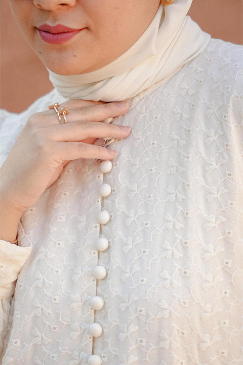 NOUR DRESS IN IVORY