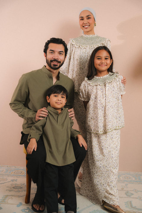 BEA KURUNG IN VERT FLEURI (KIDS)