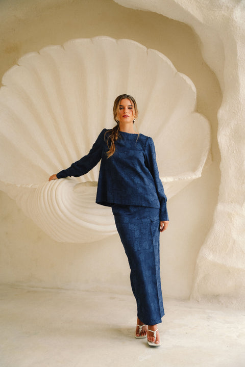 DAHLIA KURUNG IN BLEU MARINE