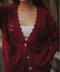 CLASSIC CARDI IN GARNET