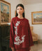 CAMELIA ORGANZA TOP IN GARNET