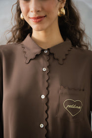 BIANCA SHIRT IN ESPRESSO