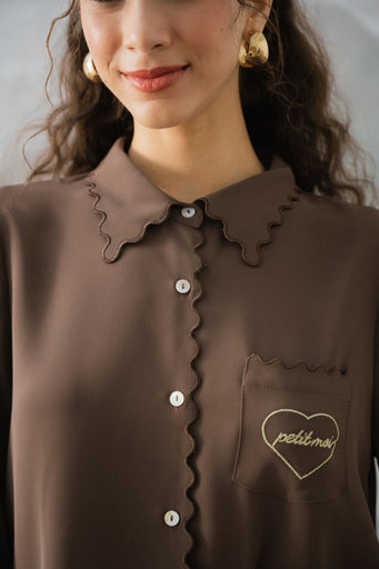 BIANCA SHIRT IN ESPRESSO