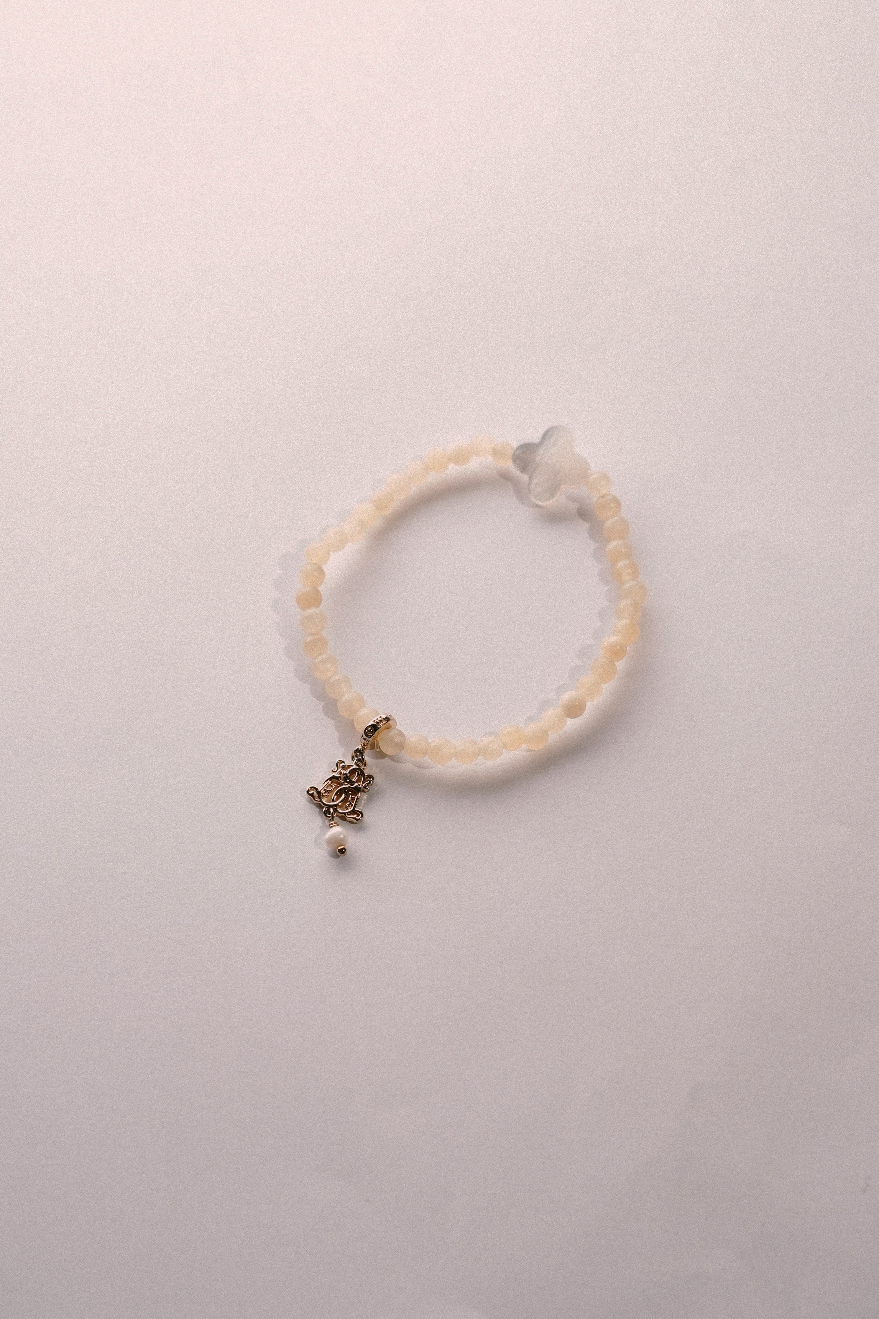 bracelet placed on white background