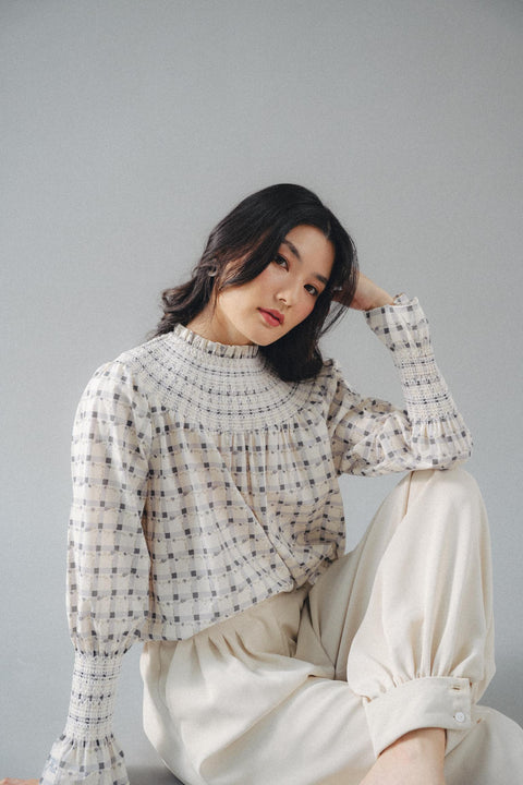 KATE BLOUSE IN INDIGO BLUE