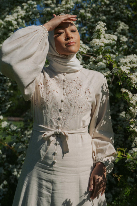 ANXPM JANE EMBROIDERED DRESS