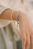 Bracelets worn by hand model for photoshoot