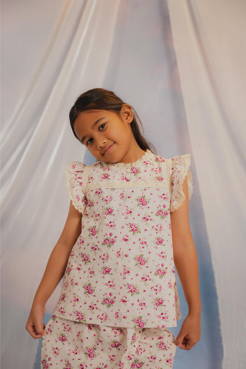FATIMA KURUNG IN BURGUNDY FLORAL