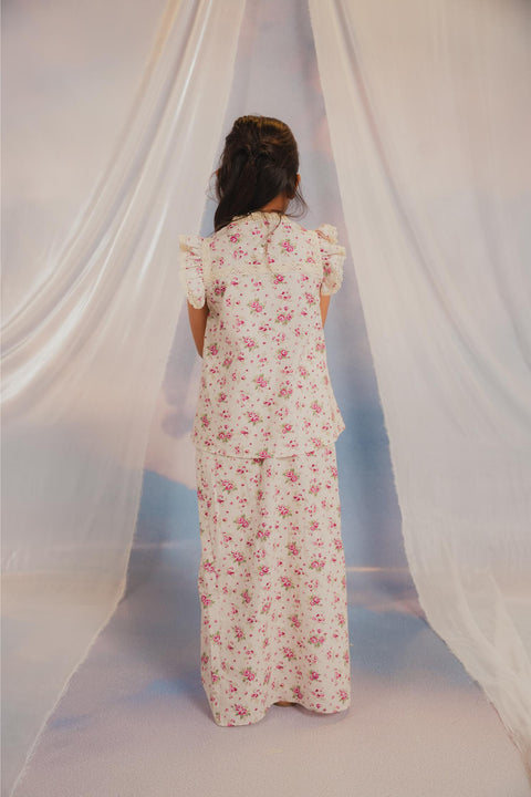 FATIMA KURUNG IN BURGUNDY FLORAL