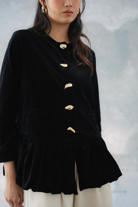 FLORIAN SHIRT IN MIDNIGHT VELVET