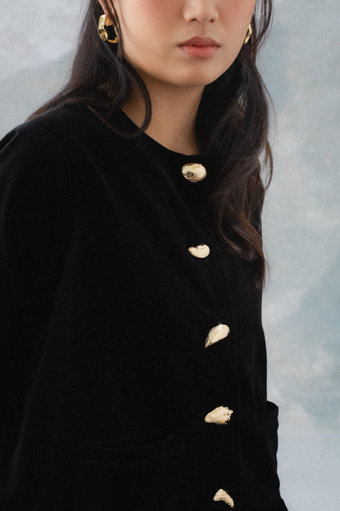 FLORIAN SHIRT IN MIDNIGHT VELVET
