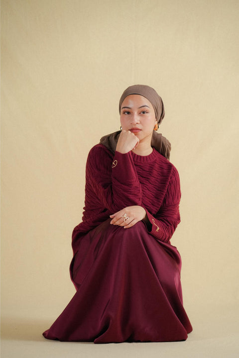 BUBBLE SKIRT IN BURGUNDY