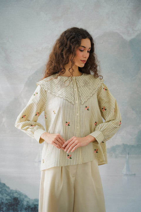 VALENTINA SHIRT IN DOVE BLOSSOM