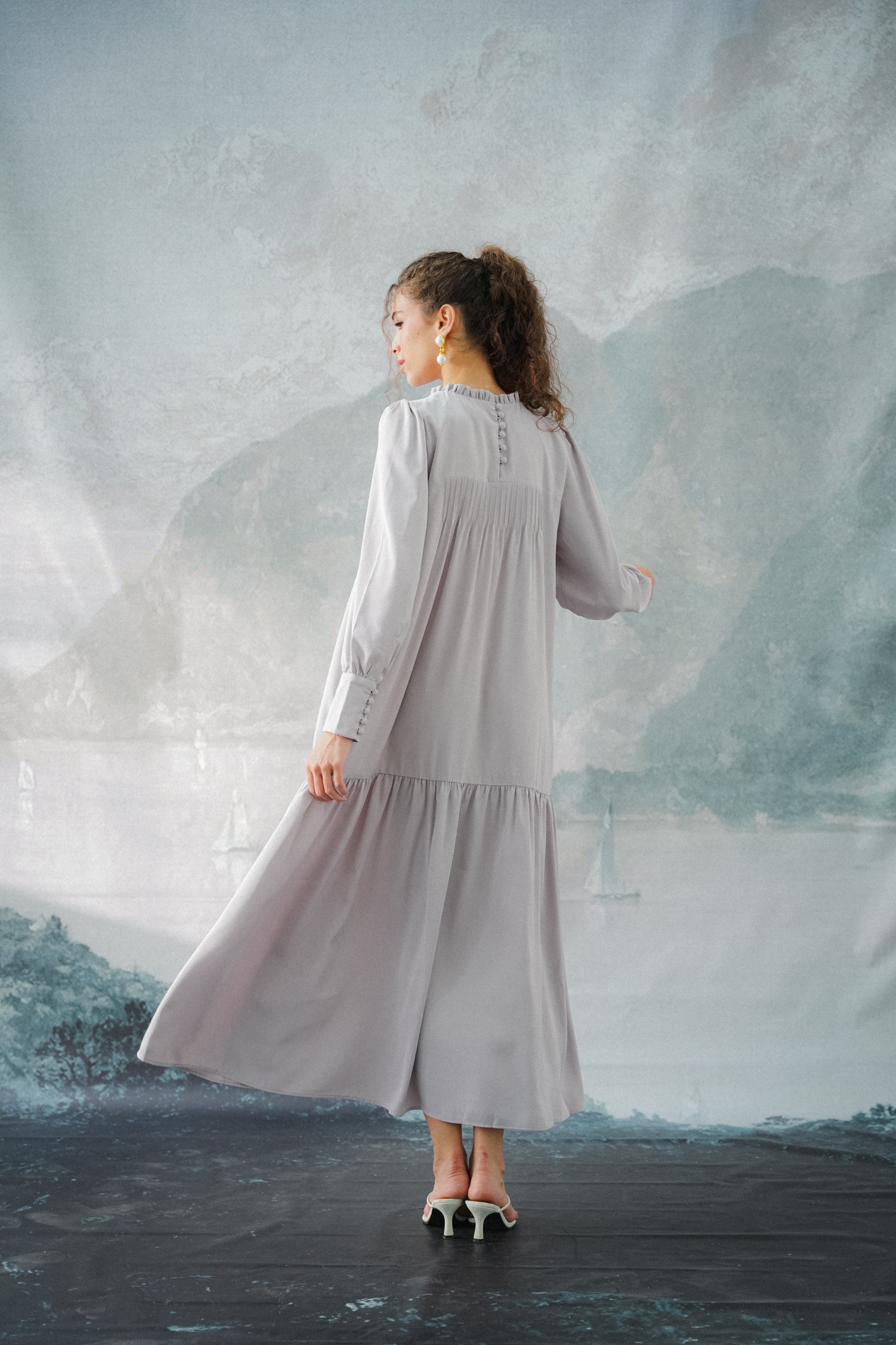 JULIA DRESS IN DOVE – Petit Moi