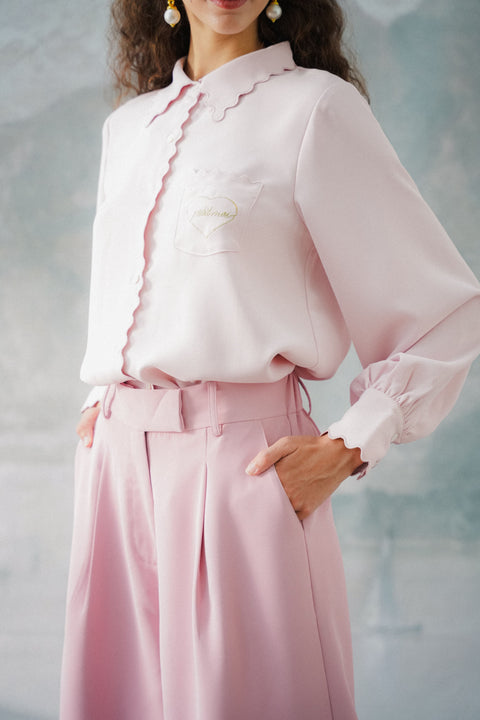 BIANCA SHIRT IN ROSE QUARTZ