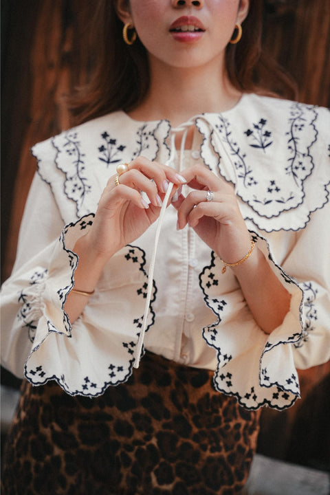 SERENDIPITY BLOUSE IN ECRU
