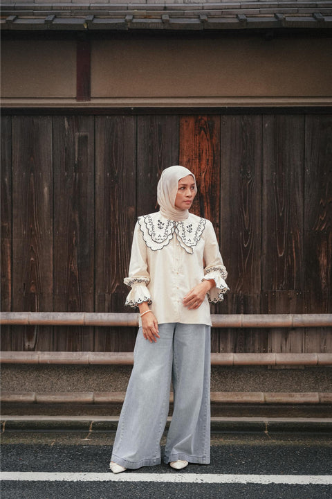 SERENDIPITY BLOUSE IN ECRU