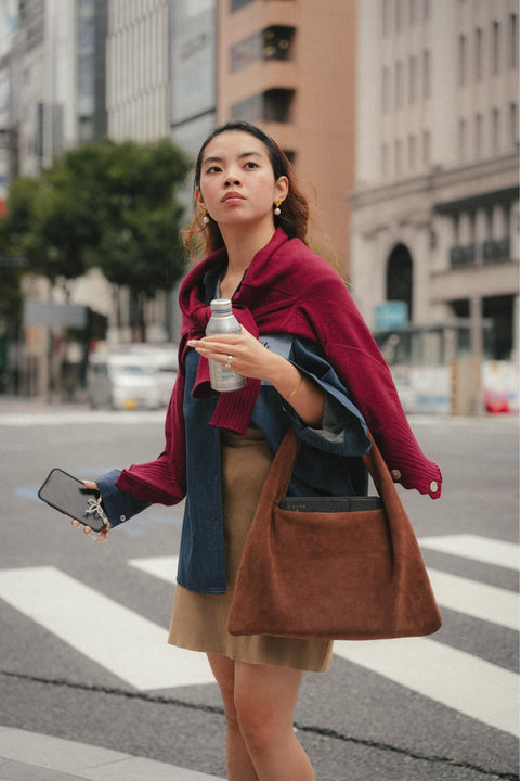 CLASSIC CARDI IN GARNET