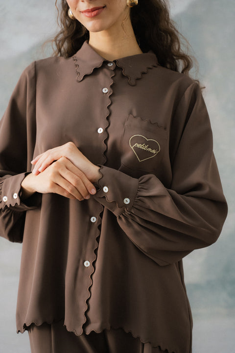 BIANCA SHIRT IN ESPRESSO