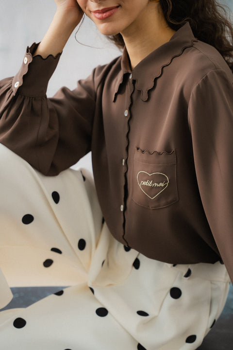 BIANCA SHIRT IN ESPRESSO