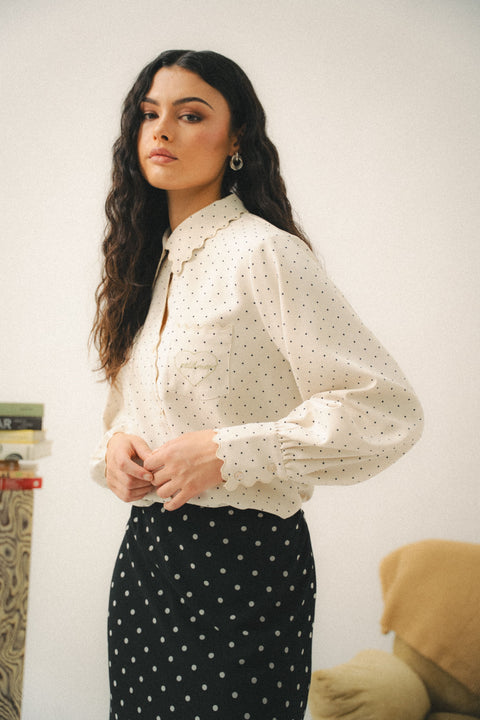 BIANCA SHIRT IN POLKA