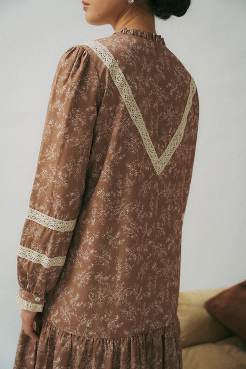 LUNDI DRESS IN BRUNETTE