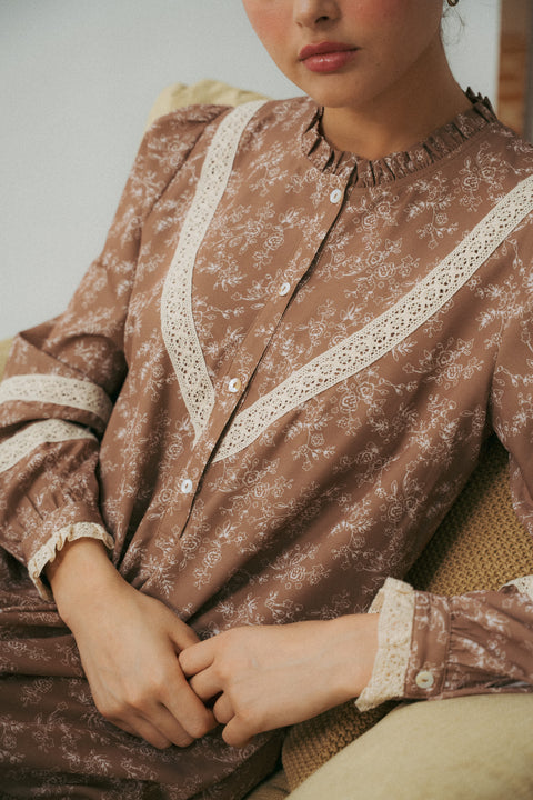LUNDI DRESS IN BRUNETTE