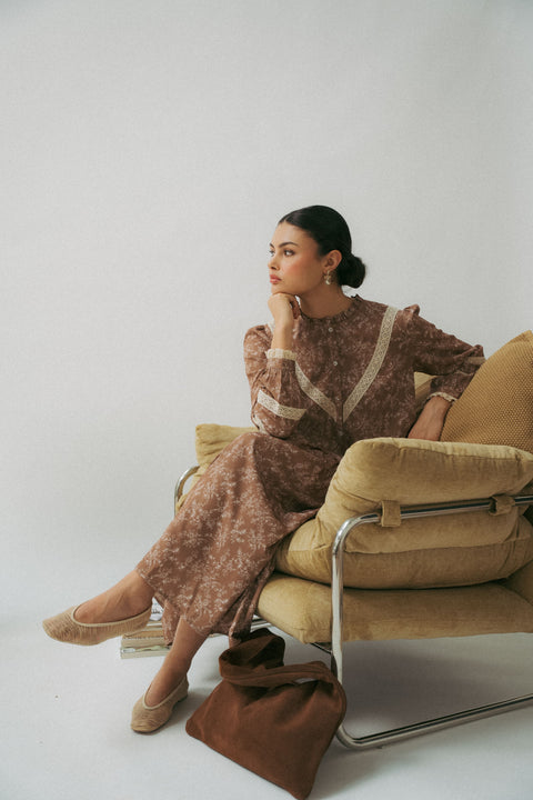 LUNDI DRESS IN BRUNETTE