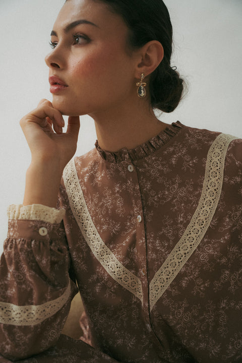 LUNDI DRESS IN BRUNETTE