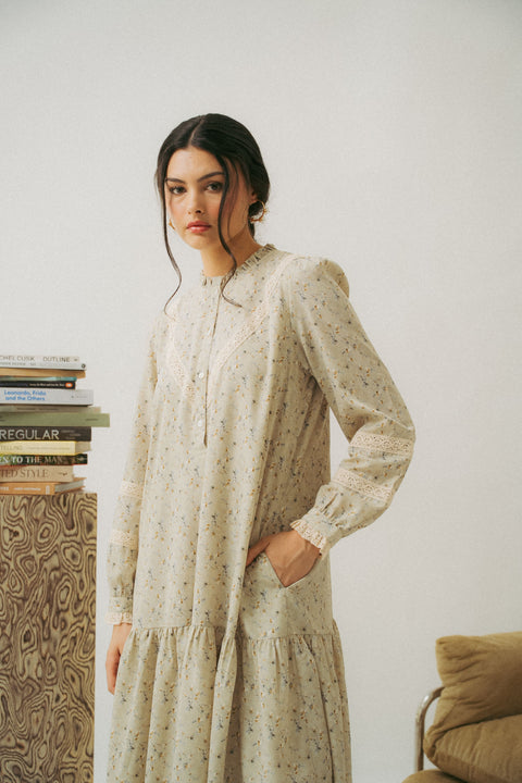 LUNDI DRESS IN VINTAGE GREY