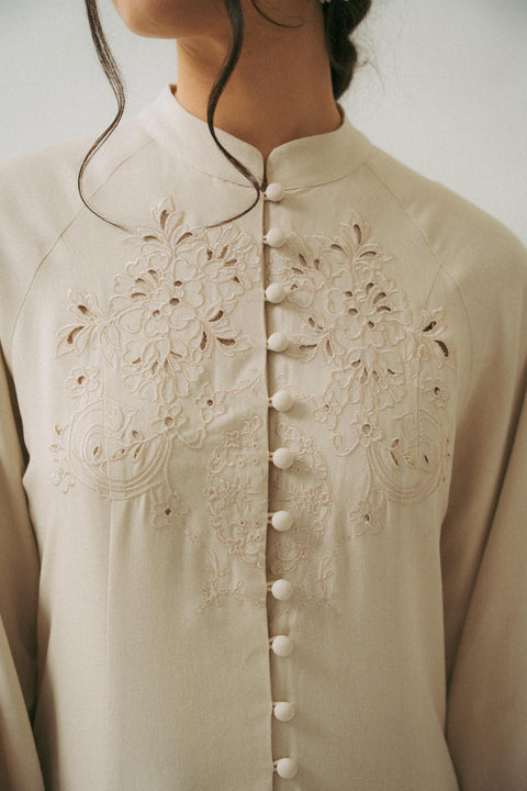 ANXPM JANE EMBROIDERED DRESS