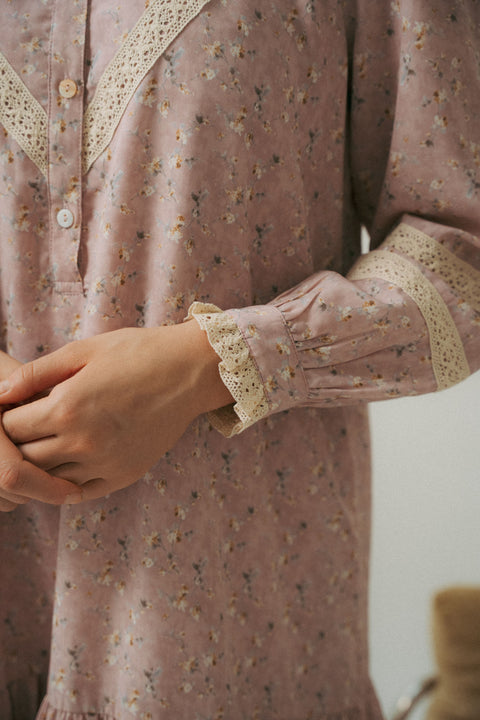 LUNDI DRESS IN ANTIQUE ROSE