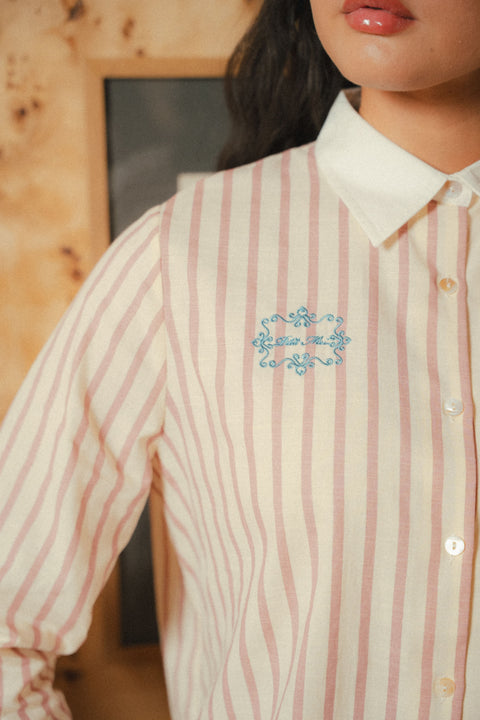 LE BOYFRIEND SHIRT IN TICKLED PINK