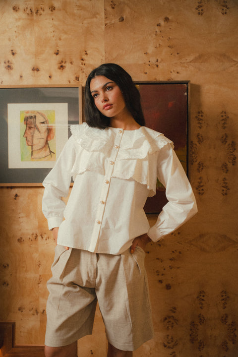 LOREN SHIRT IN PEARL