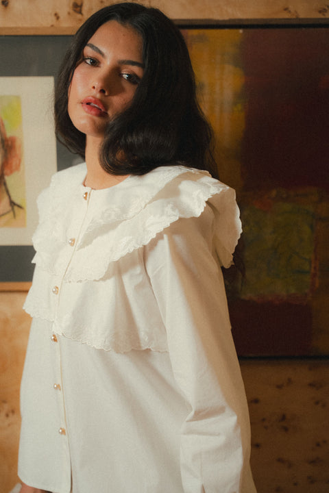 LOREN SHIRT IN PEARL
