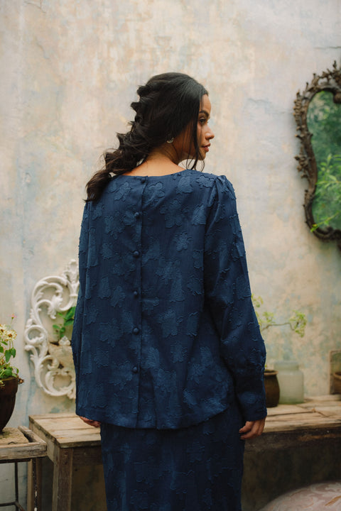 DAHLIA KURUNG IN BLEU MARINE