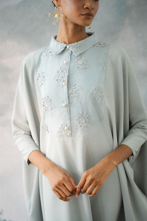 NAHLA KAFTAN IN SLATE BLUE