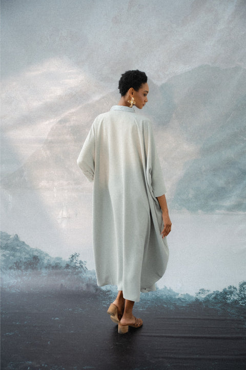 NAHLA KAFTAN IN SLATE BLUE