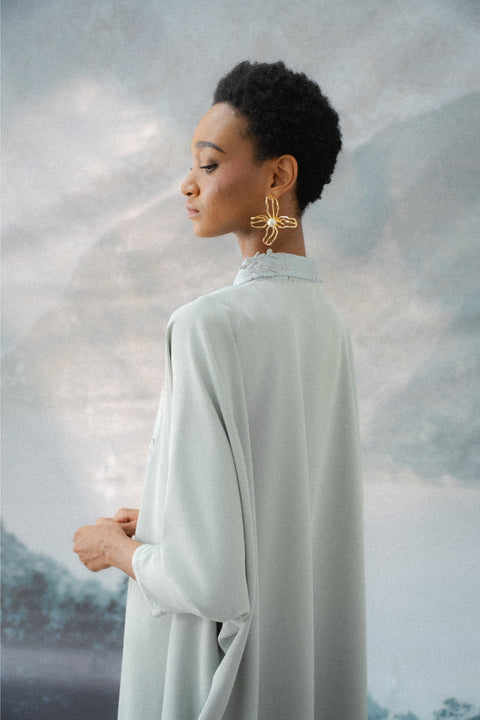 NAHLA KAFTAN IN SLATE BLUE