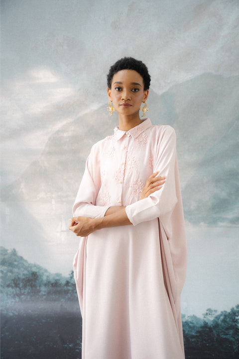 NAHLA KAFTAN IN ROSE QUARTZ
