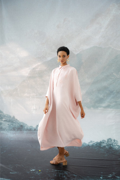NAHLA KAFTAN IN ROSE QUARTZ