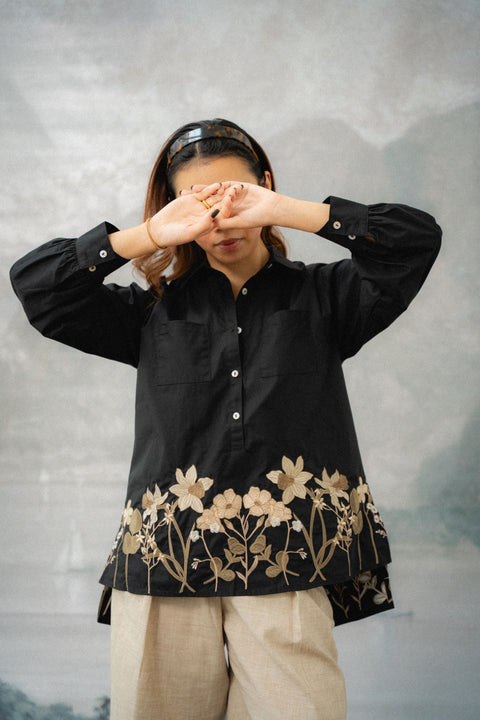 CONTESSA SHIRT IN MIDNIGHT FLORAL