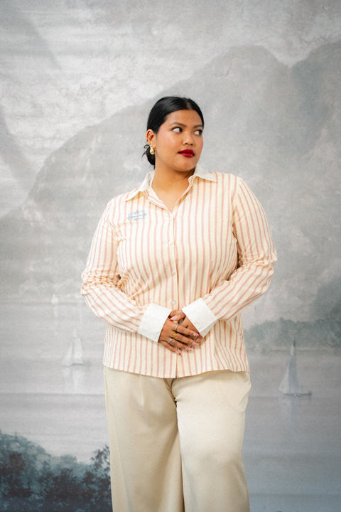 LE BOYFRIEND SHIRT IN TICKLED PINK