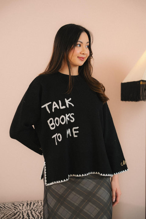 TALK BOOKS TO ME KNIT SWEATER