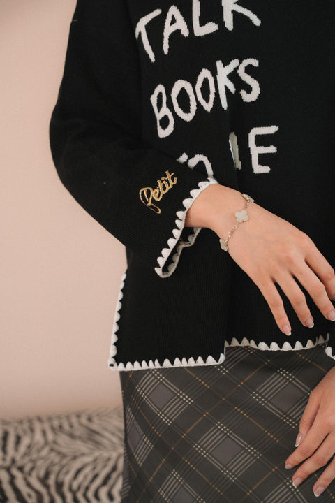 TALK BOOKS TO ME KNIT SWEATER