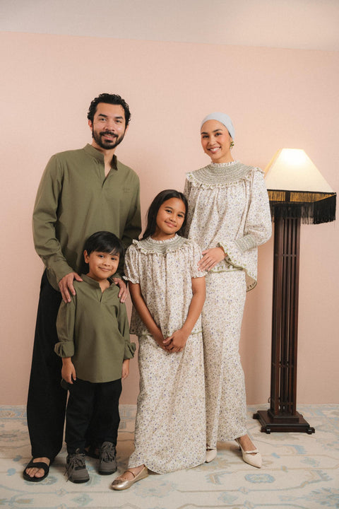 BEA KURUNG IN VERT FLEURI (KIDS)