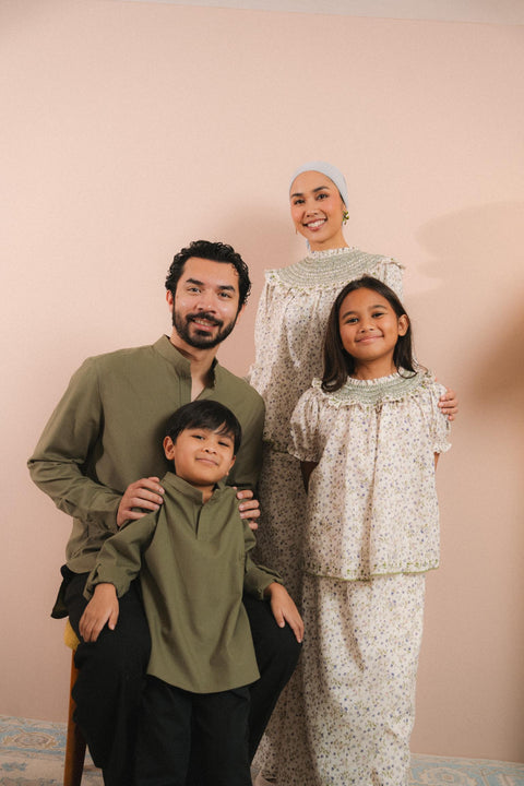 BEA KURUNG IN VERT FLEURI (KIDS)