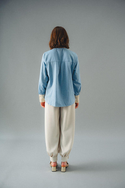 ANAIS BLOUSE IN CHAMBRAY LACE